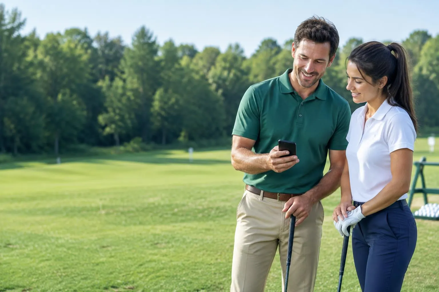 Sample golf lesson on the range